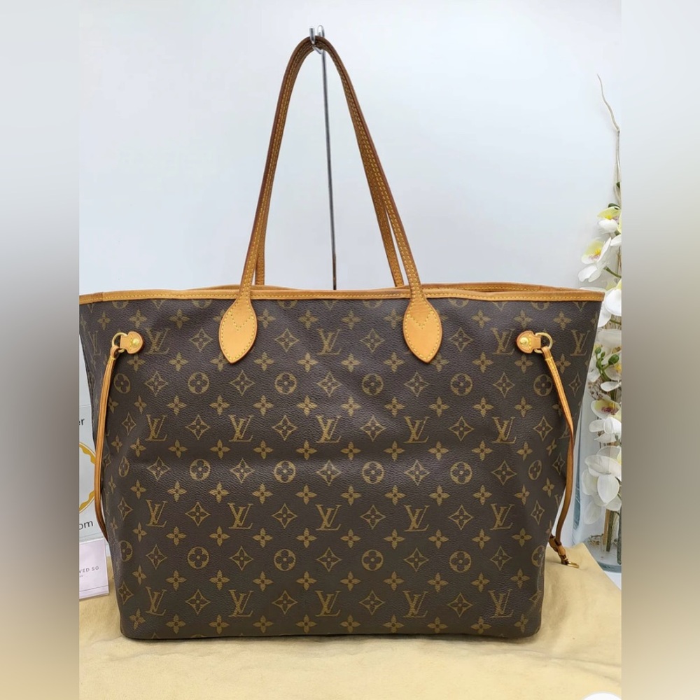 Louis Vuitton Brown and Tan Shoulder Bag GM